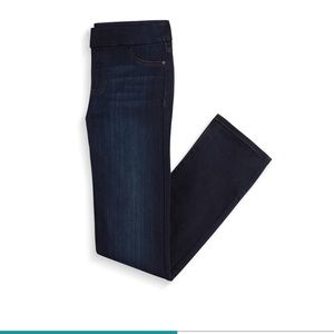 Liverpool dark comfy soft bootleg jeans - stitch